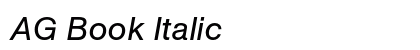 AG Book Italic Preview