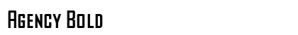 Agency Bold preview
