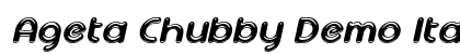 Ageta Chubby Demo Italic preview
