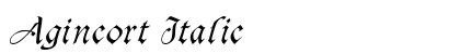 Agincort Italic preview