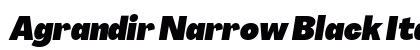 Agrandir Narrow Black Italic preview