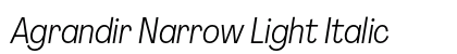 Agrandir Narrow Light Italic preview