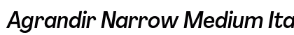 Agrandir Narrow Medium Italic preview