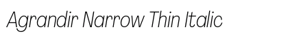 Agrandir Narrow Thin Italic preview