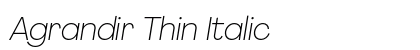 Agrandir Thin Italic preview