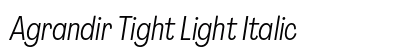 Agrandir Tight Light Italic preview
