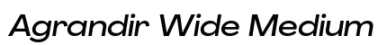 Agrandir Wide Medium Italic preview