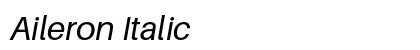 Aileron Italic preview
