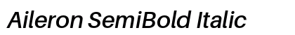 Aileron SemiBold Italic preview