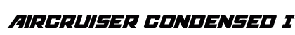 Aircruiser Condensed Italic Condensed Italic preview