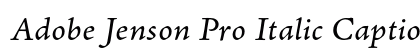 Adobe Jenson Pro Italic Caption Preview