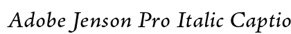 Adobe Jenson Pro Italic Caption Preview