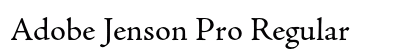 Adobe Jenson Pro Regular Preview