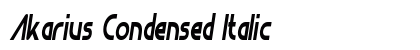 Akarius Condensed Italic preview