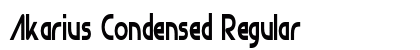 Akarius Condensed Regular Preview