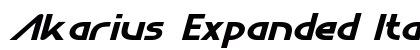 Akarius Expanded Italic Preview