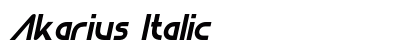 Akarius Italic Preview