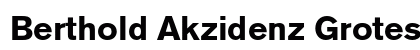 Berthold Akzidenz Grotesk Bold Preview