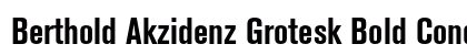 Berthold Akzidenz Grotesk Bold Condensed preview