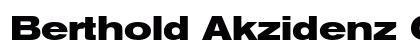 Berthold Akzidenz Grotesk Bold Extended Preview