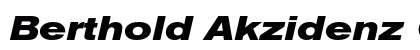 Berthold Akzidenz Grotesk Bold Extended Italic Preview