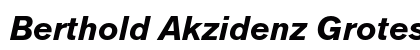 Berthold Akzidenz Grotesk Bold Italic Preview