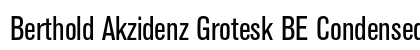 Berthold Akzidenz Grotesk BE Condensed Preview