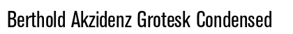 Berthold Akzidenz Grotesk Condensed Preview
