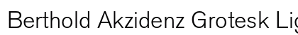 Berthold Akzidenz Grotesk Light preview