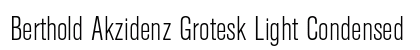Berthold Akzidenz Grotesk Light Condensed Preview