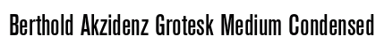 Berthold Akzidenz Grotesk Medium Condensed Preview