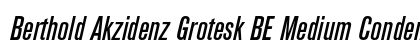Berthold Akzidenz Grotesk BE Medium Condensed Italic preview