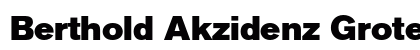 Berthold Akzidenz Grotesk Super Preview
