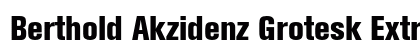 Berthold Akzidenz Grotesk Extra Bold Condensed preview