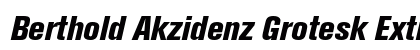 Berthold Akzidenz Grotesk Extra Bold Condensed Italic Preview