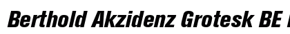 Berthold Akzidenz Grotesk BE Extra Bold Condensed Italic Preview