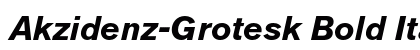Akzidenz-Grotesk Bold Italic Preview
