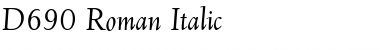 D690-Roman Italic Font D690-Roman Italic Font