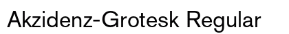 Akzidenz-Grotesk Regular Preview