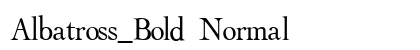 Albatross_Bold Normal preview