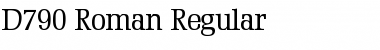 D790-Roman Regular Font