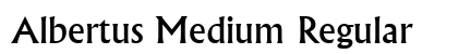 Albertus Medium Regular Preview