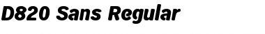 D820-Sans Regular Font