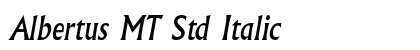 Albertus MT Std Italic preview