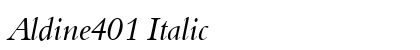 Aldine401 Italic preview