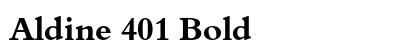 Aldine 401 Bold Preview