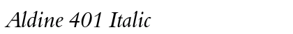 Aldine 401 Italic preview