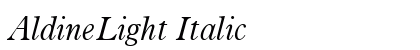 AldineLight Italic preview
