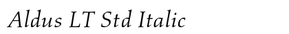 Aldus LT Std Italic preview
