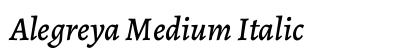 Alegreya Medium Italic Preview
